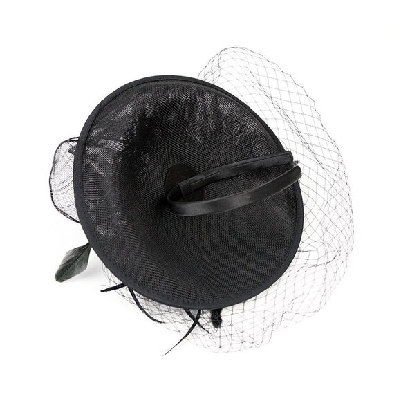 2185 Fascinators Tea Party Hats For Women 20s Vintage Pillbox Hat Veil Mesh main image 7
